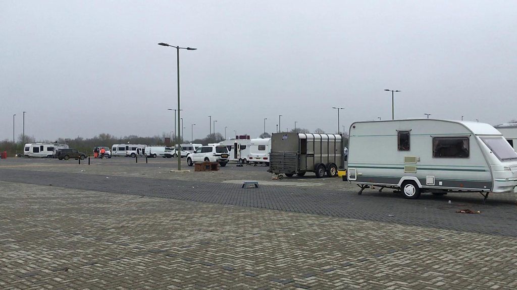 Caravans at Bicester park and ride