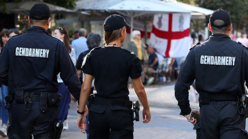 Bulgarian police on patrol before Bulgaria v England Euro 2020 qualifier