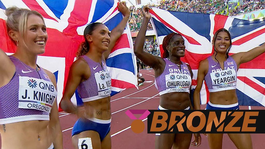 World Athletics Championships: GB & NI win bronze in women's 4x400m relay final