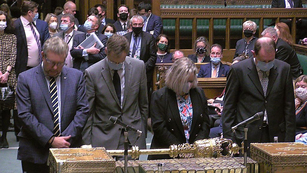 Four MPs standing in House of Commons