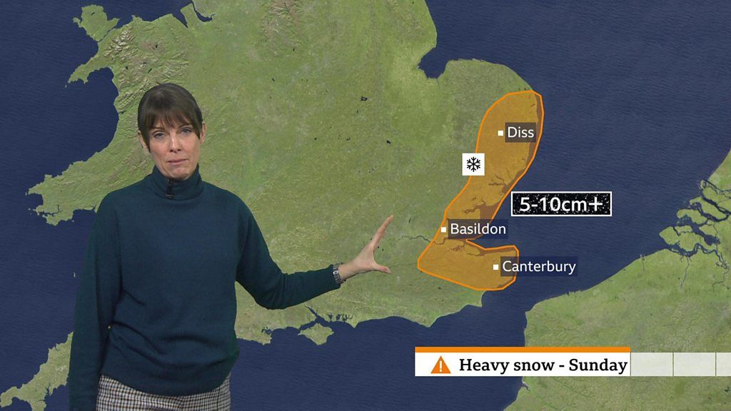 Amber Warning For Sunday Predicts Heavy Snow - BBC Weather