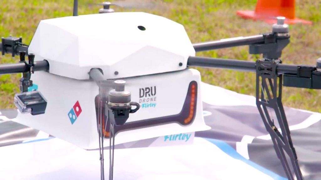 A drone which can deliver pizza