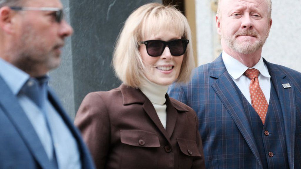 E Jean Carroll arrives for her civil trial against former President Donald Trump on 9 May 2023