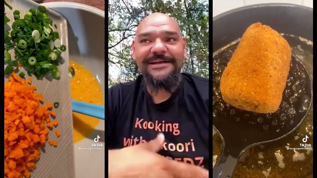 Nathan Lyons split screen with his cooking videos