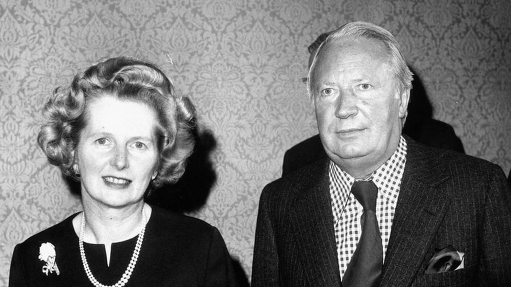 Margaret Thatcher hailed Ted Heath as 'great PM' - BBC News