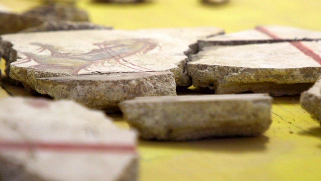 Pieces from a Pompeii fresco
