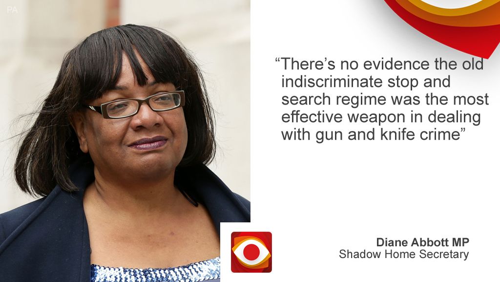 "There's no evidence the old indiscriminate stop and search regime was the most effective weapon in dealing with gun and knife crime"