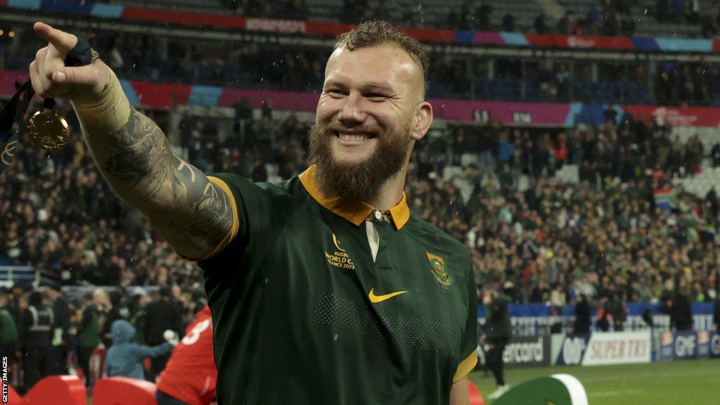 Snyman celebrates South Africa's World Cup win