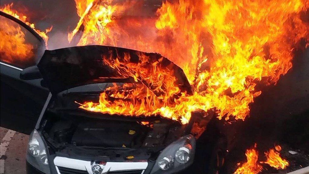 Vauxhall Zafira fire