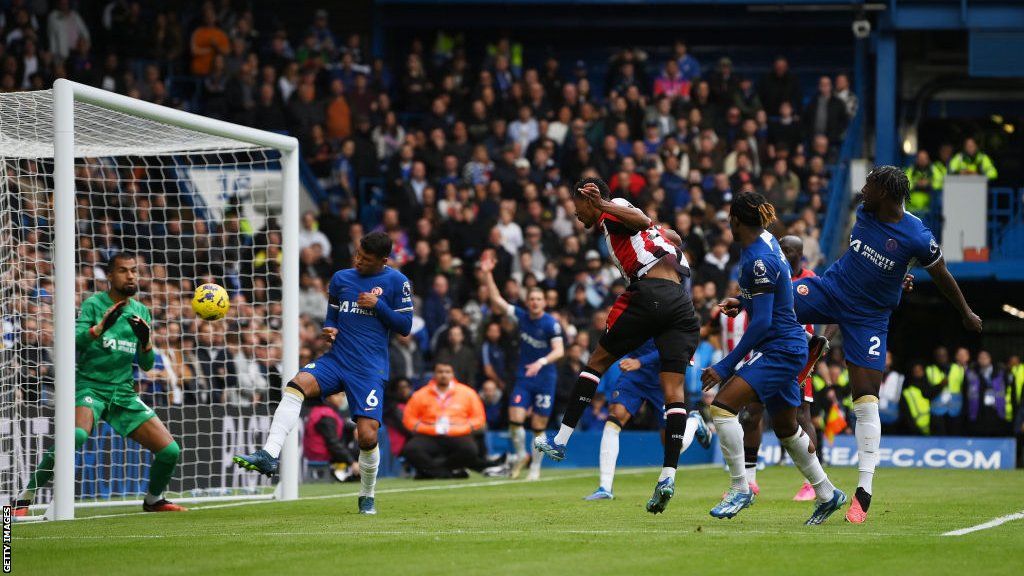 Ethan Pinnock scores for Brentford