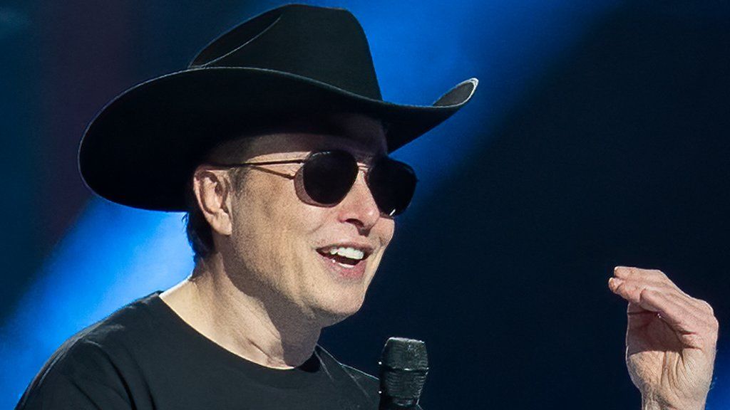 Elon Musk speaks at the Tesla Giga Texas manufacturing "Cyber Rodeo" grand opening party on April 7, 2022 in Austin, Texas