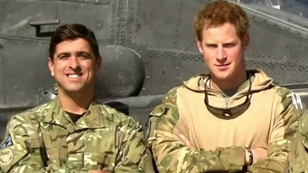 Trevor, who is running the London Marathon, and Prince Harry