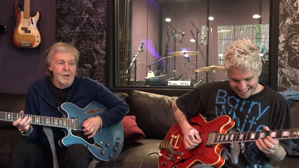 Paul McCartney and Andrew Watt in the studio