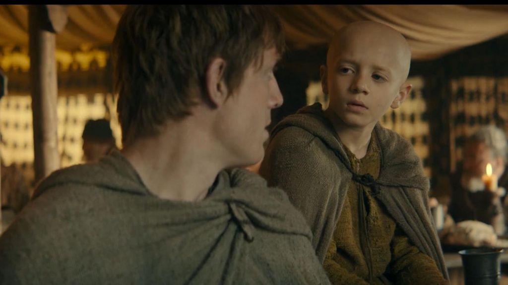 Ser Duncan and Egg speaking in a tavern in the latest Game of Thrones spin-off