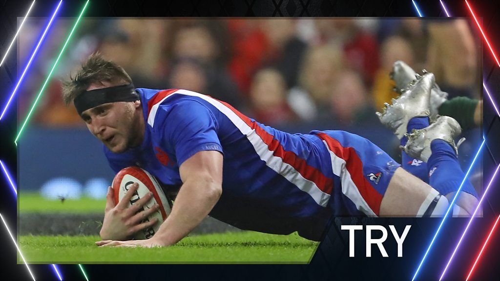 Six Nations: Anthony Jeloch goes over in the corner for France against Wales