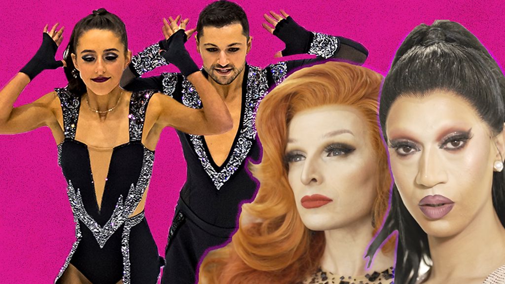 Winter Olympics: Stars of Drag Race UK meet Team GB's ice dancing pair