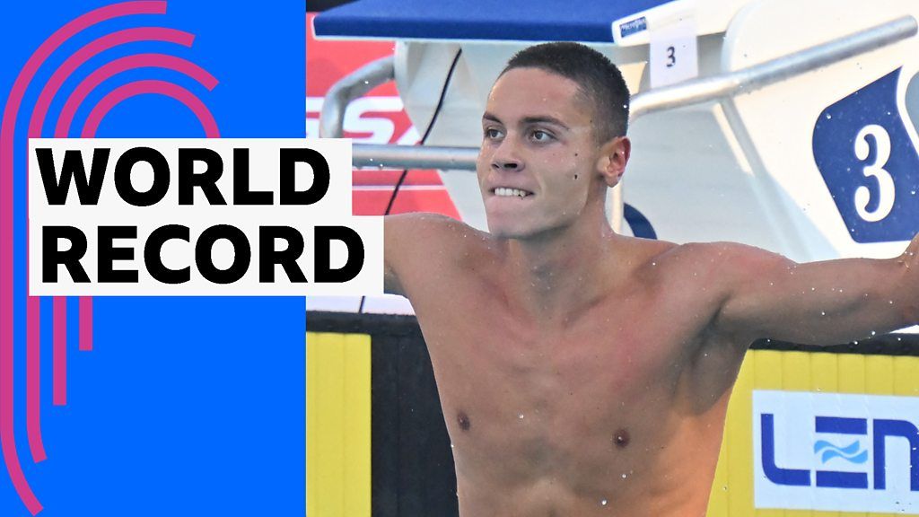 European Aquatics Championships: David Popovici, 17, breaks 100m freestyle world record