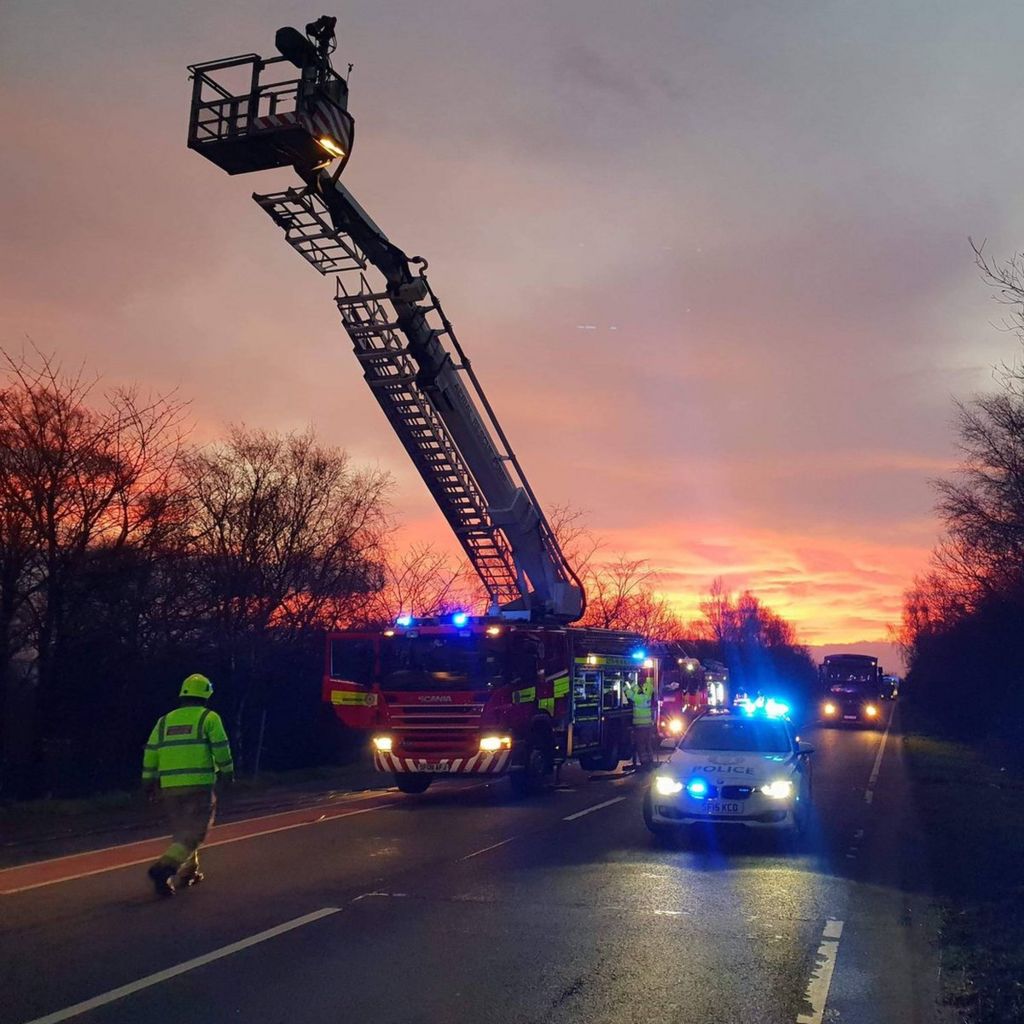 Three in hospital after A75 crash near Dumfries BBC News