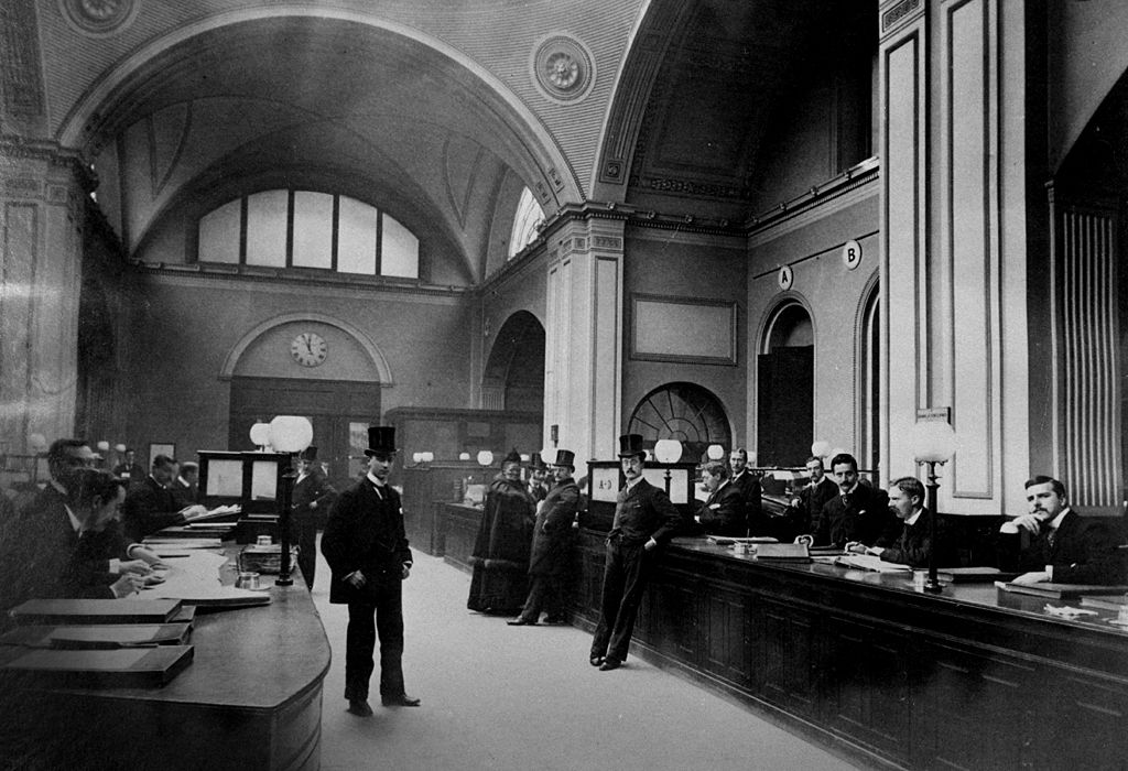 Consols Office at the Bank of England, 1894