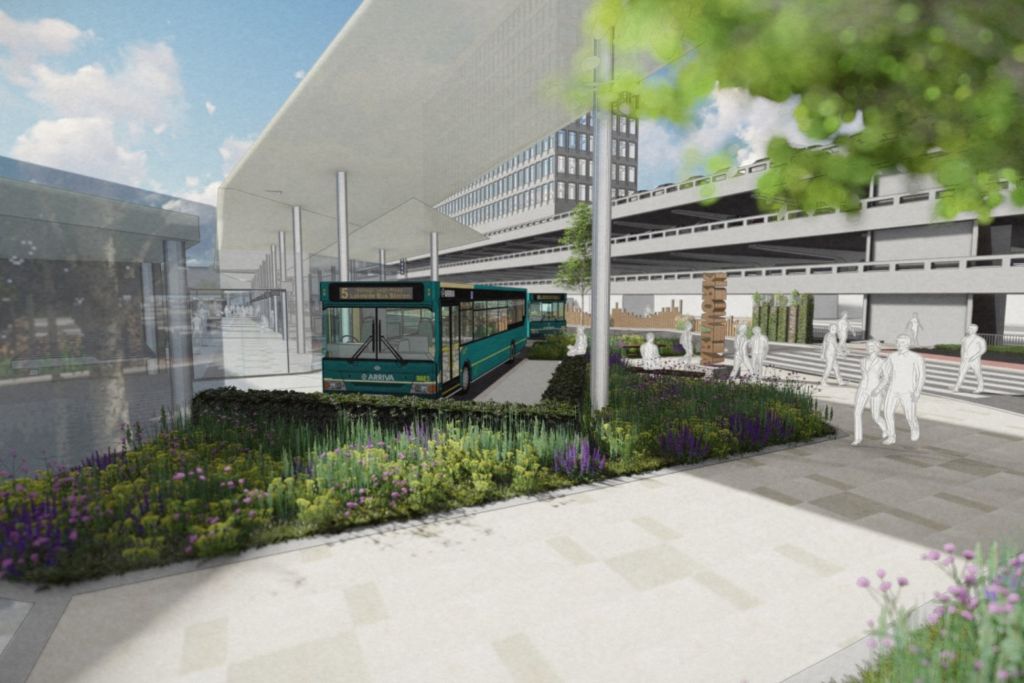 An artist's impression of the redevelopment due at Harlow bus station