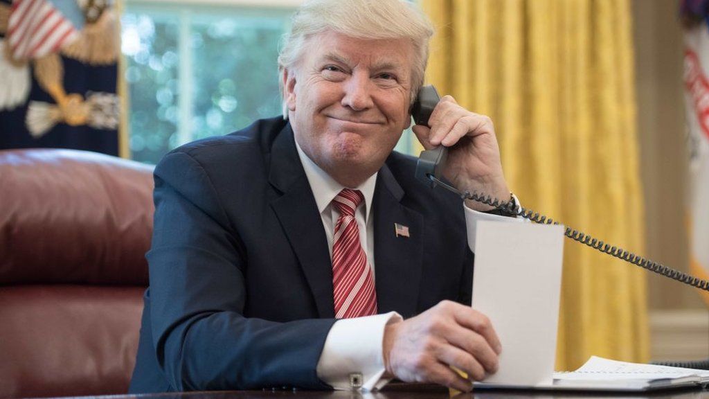 Trump on the phone
