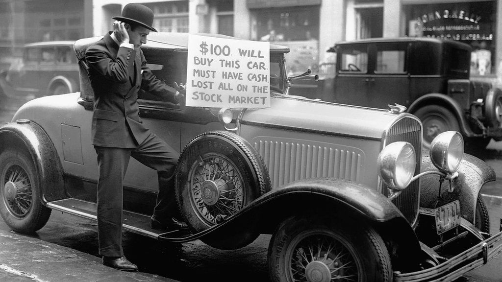 Bankrupt investor Walter Thornton tries to sell his luxury roadster for $100 cash on the streets of New York City following the 1929 stock market crash.