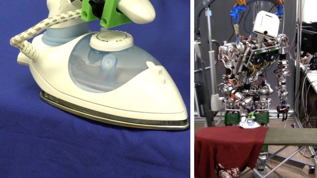 Ironing robot tackles creased clothes
