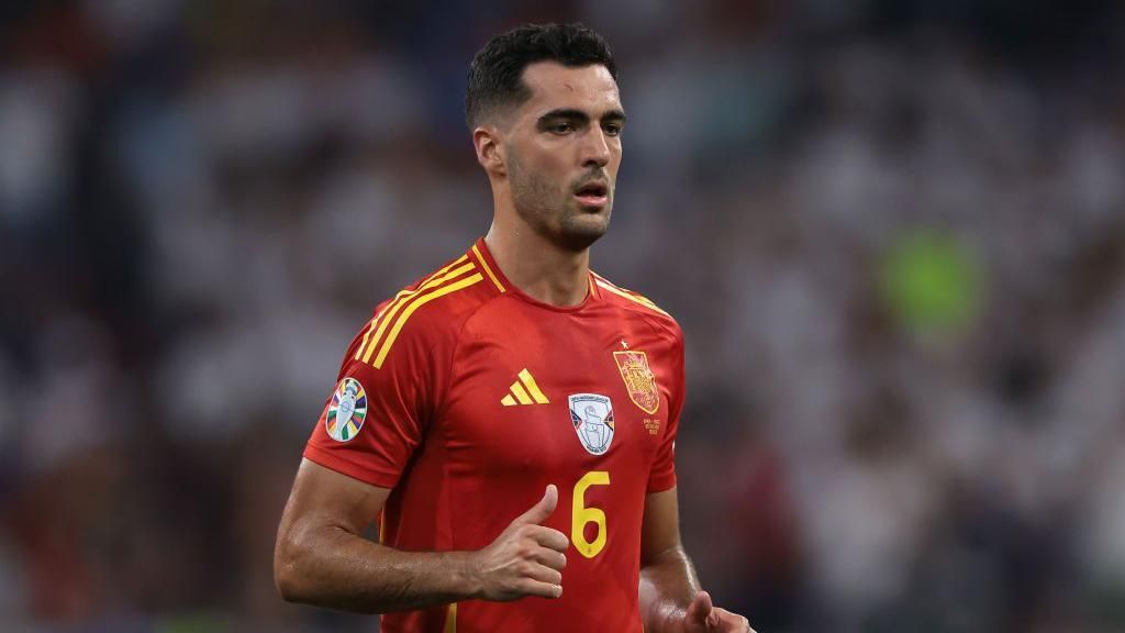 Spain midfielder Mikel Merino during Euro 2024