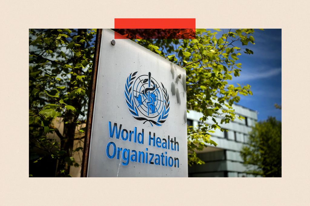 A World Health Organization sign