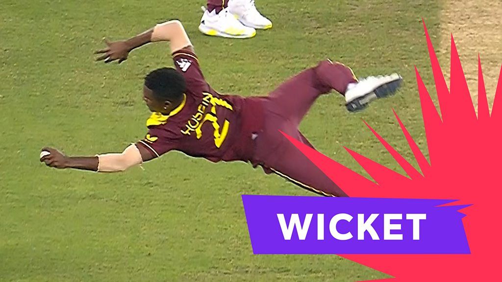 T20 World Cup - England v West Indies: Akeal Hosein dismisses Liam Livingstone with 'sensational' diving catch