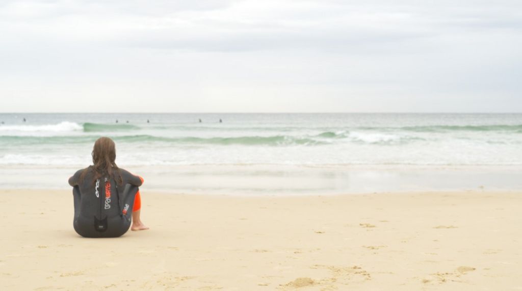 Maria on the beach in Australia, where she lives