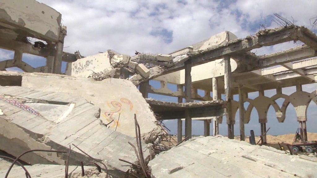 Yasser Arafat Internation Airport ruins in Gaza