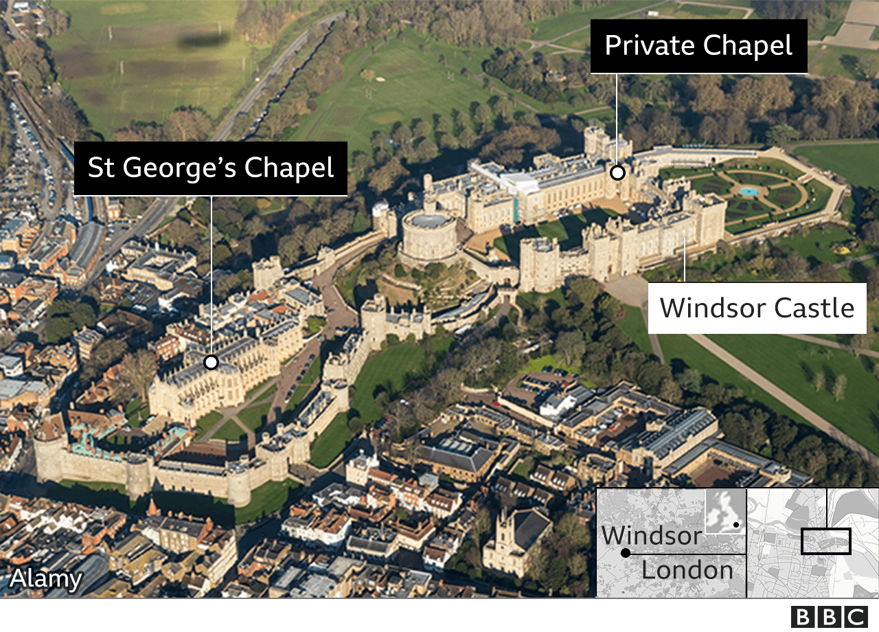 Aerial view of Windsor Castle