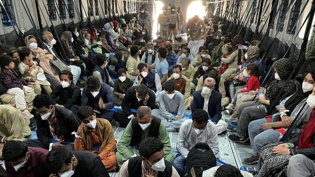 Afghans being evacuated from Kabul