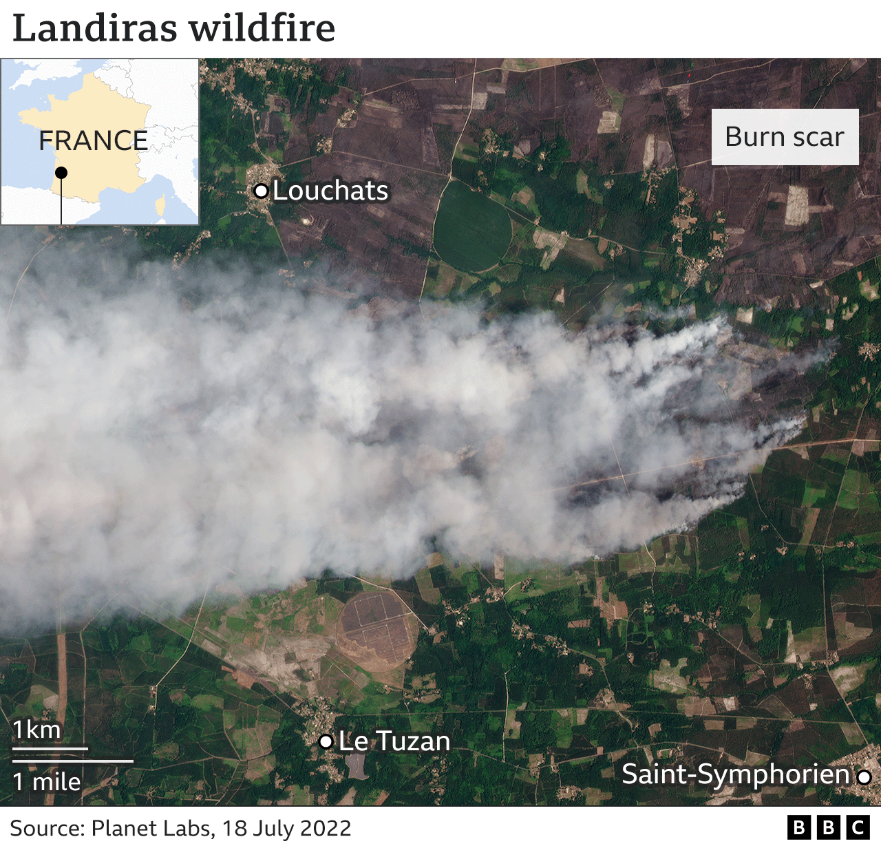 Landiras wildfire
