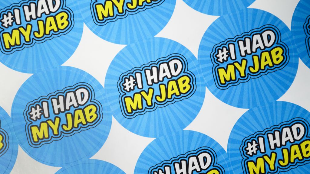 'I had my jab' stickers