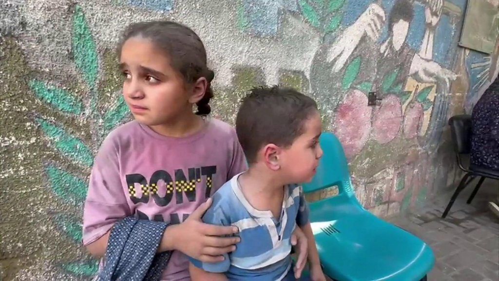 Two children in Gaza