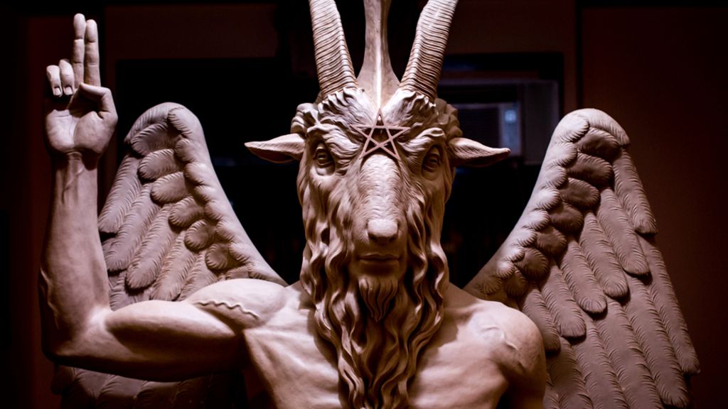 Decoding the symbols on Satan's statue BBC News