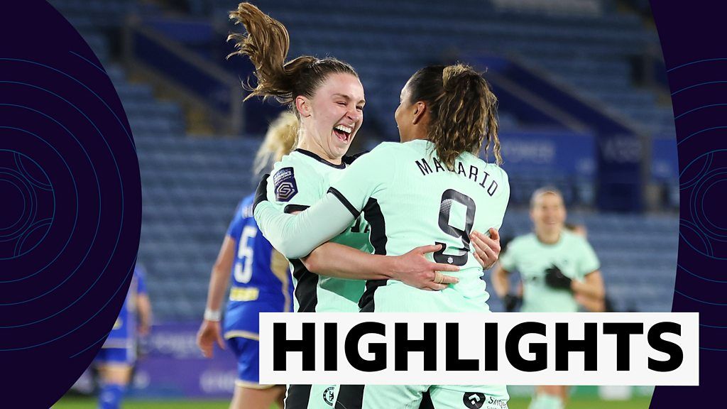 Chelsea put four past Leicester to go top of WSL