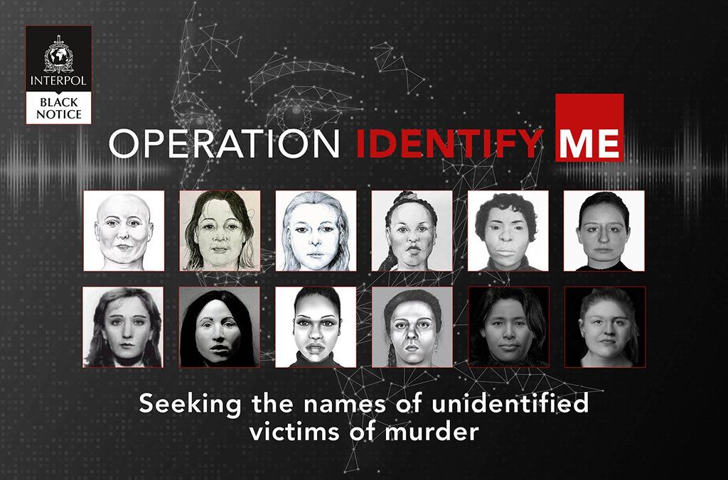 The faces of 12 of the unidentified women
