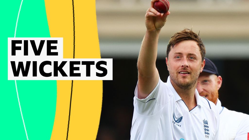 England v South Africa: Ollie Robinson takes five wickets