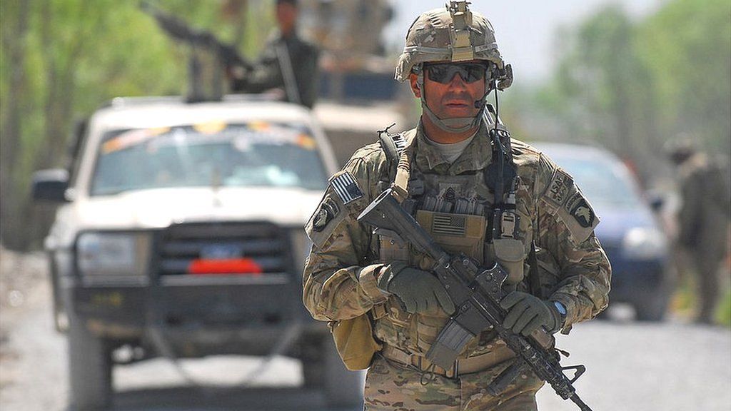 US soldier on patrol