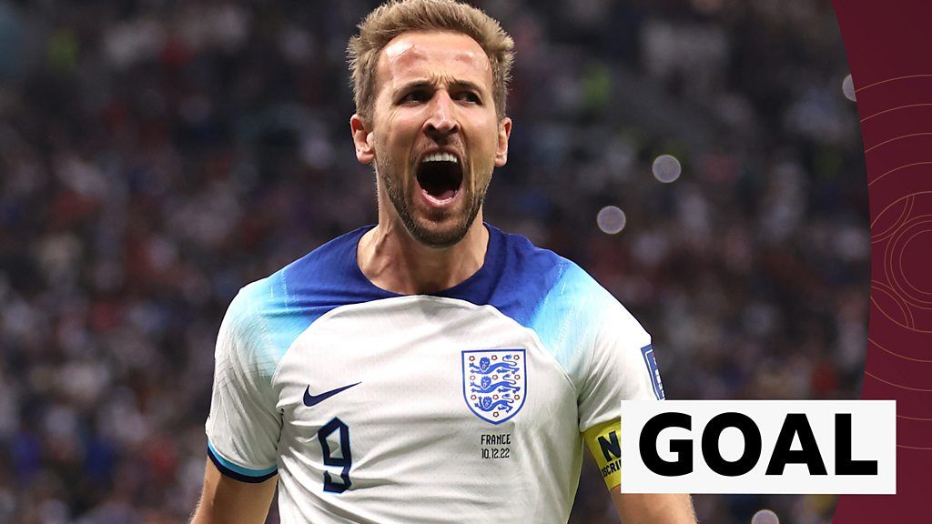 England equalise through Kane penalty