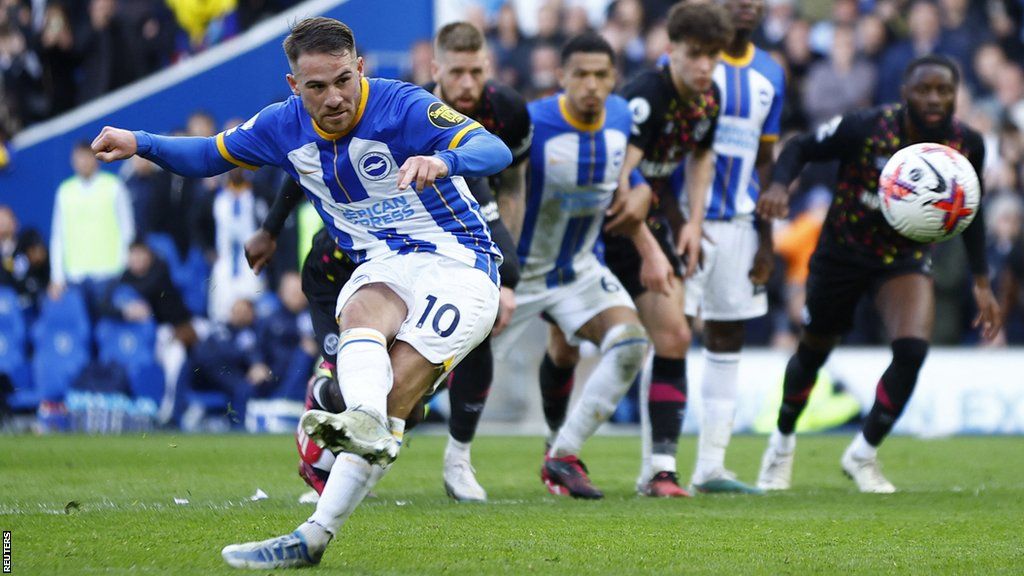Brighton 33 Brentford Alexis Mac Allister penalty earns hosts point