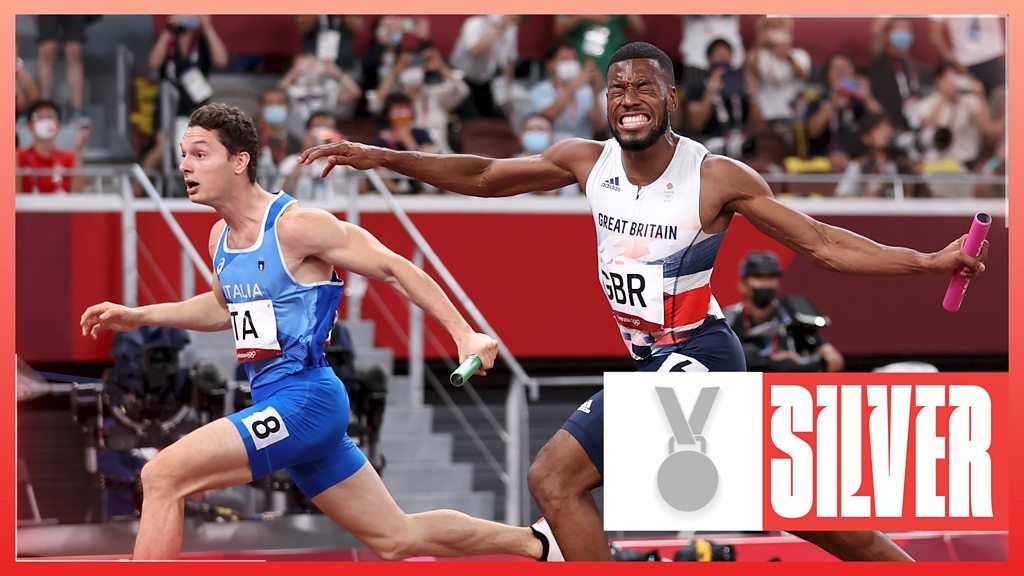 tokyo-olympics-team-gb-win-men-s-4x100m-relay-silver-bbc-sport