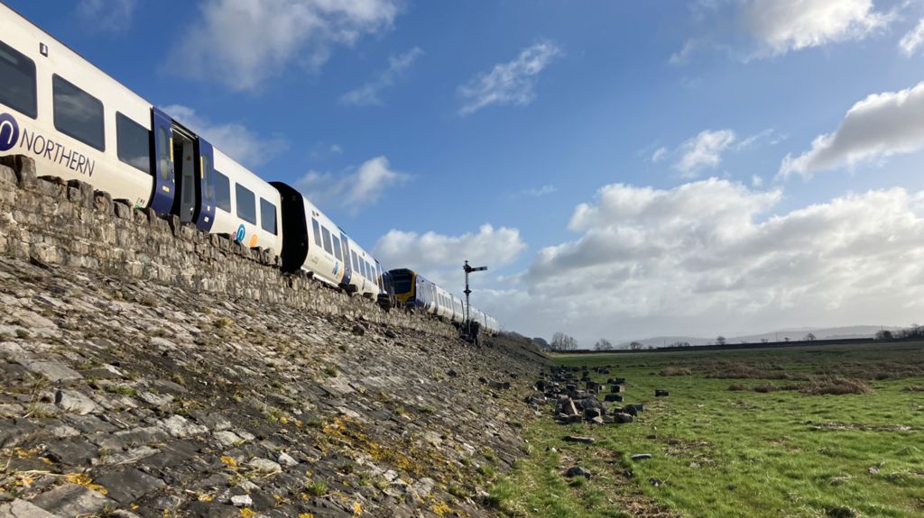 Train derailment near Grange-over-Sands