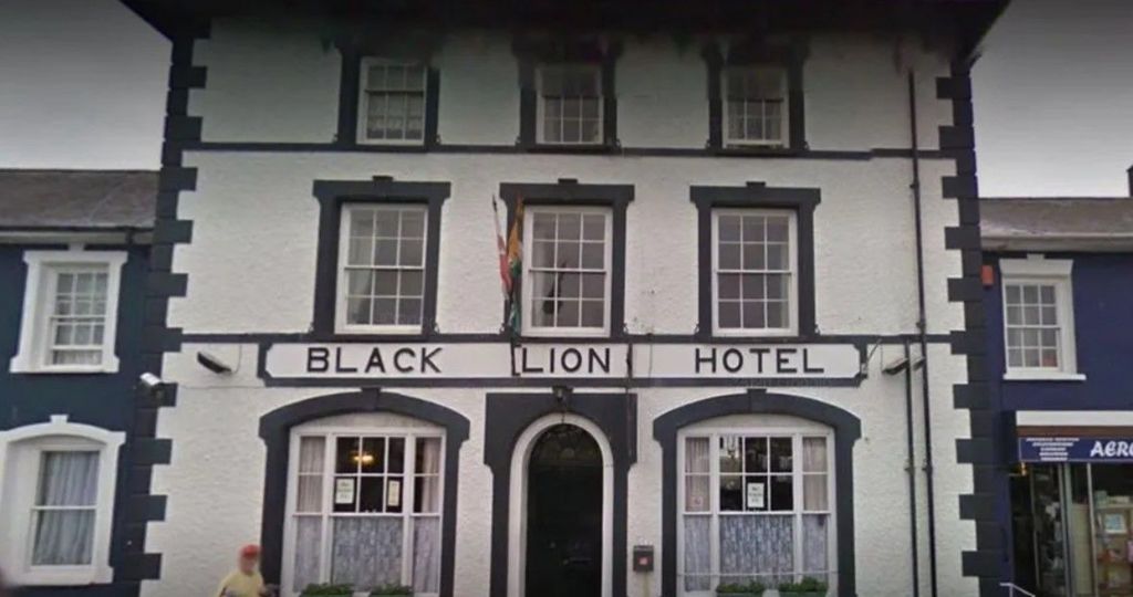 The front of the Black Lion Hotel
