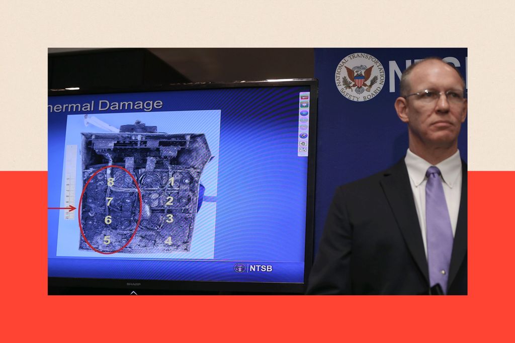 John DeLisi, director of the NTSB Office of Aviation Safety, participates in a news conference at NTSB Headquarters to give an update on the investigation into the 7 January fire that occurred on a Japan Airlines Boeing 787