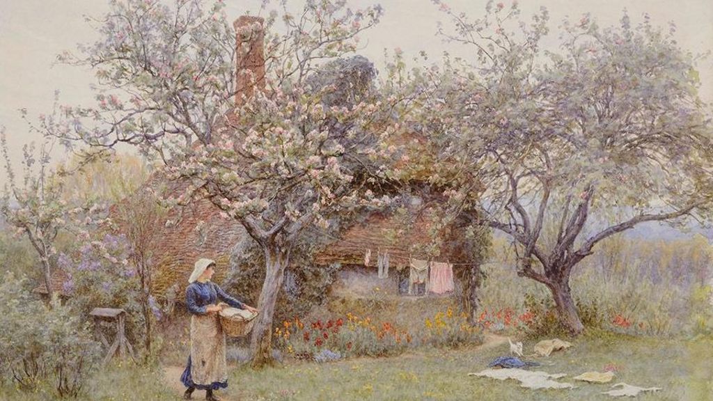 The Orchard, 1887, Helen Allingham