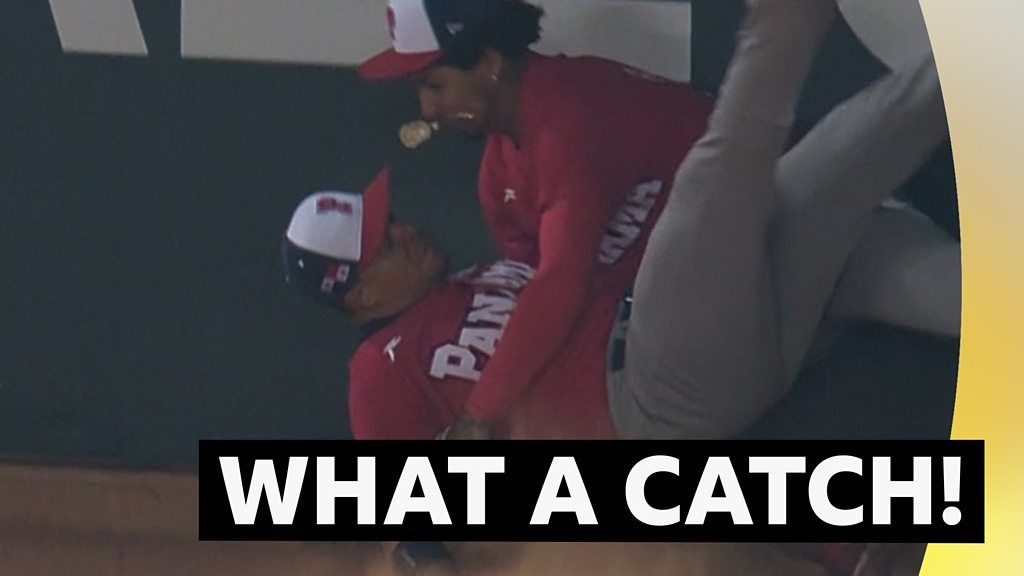 Watch: Tremendous catch after team-mates collide